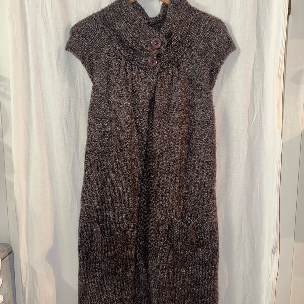 Gray Knit Women's Sweater Vest